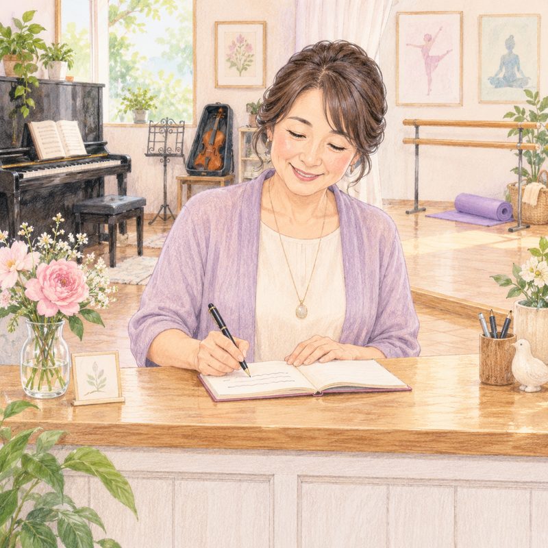 日曜の夜にノートへ書き出す先生