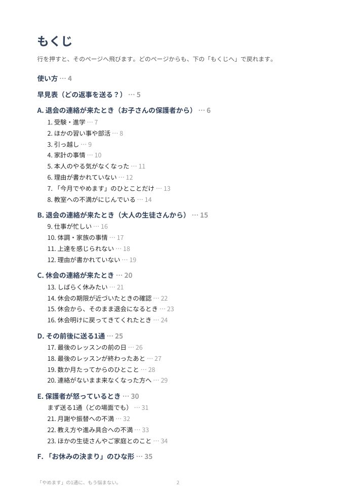 もくじのページ