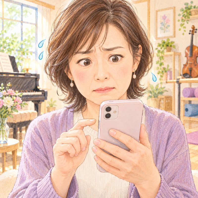 スマホを見て困る先生