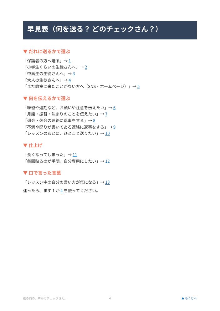 早見表のページ