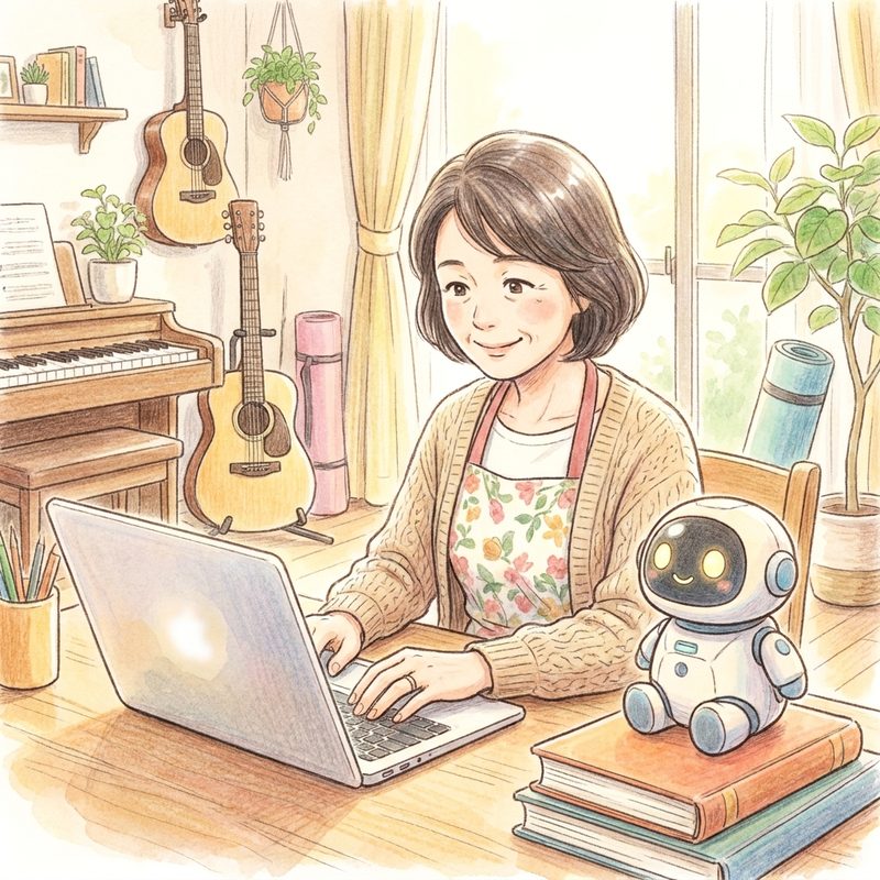 AIと一緒に投稿文を書く先生
