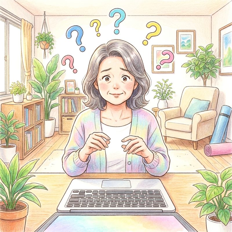 困って考え込む先生